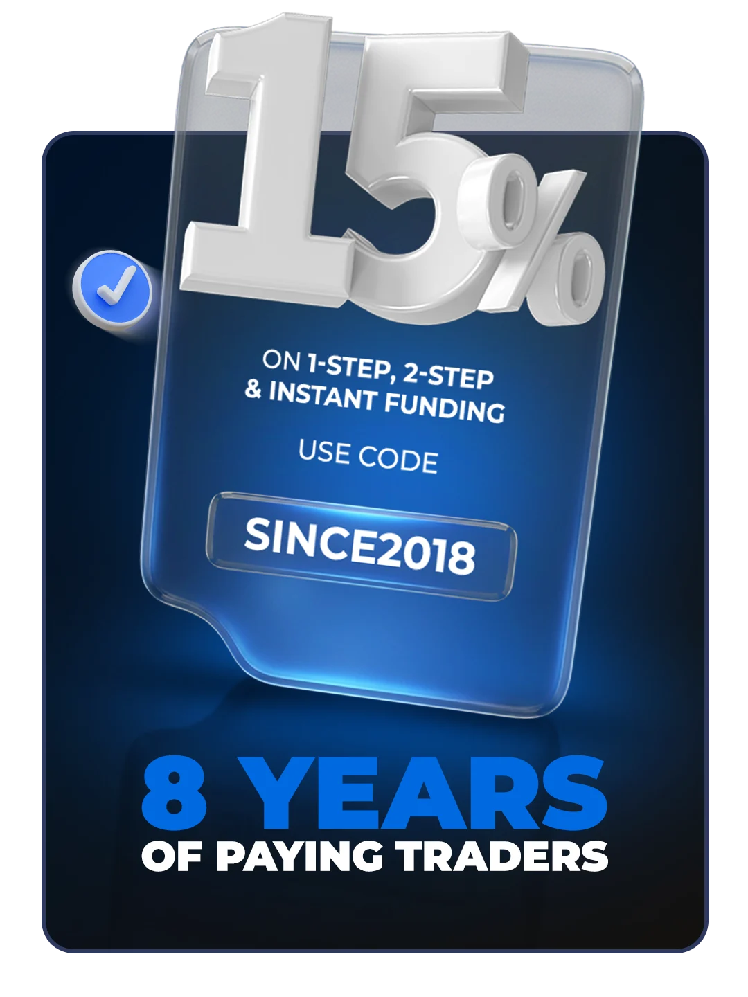 15% off 1-Step, 2-Step and Instant Funding challenges. Use code SINCE2018. City Traders Imperium, 8 years of paying traders.